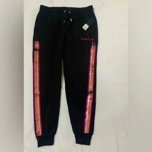 BEBE SEQUIN JOGGERS PANTS MEDIUM NWT